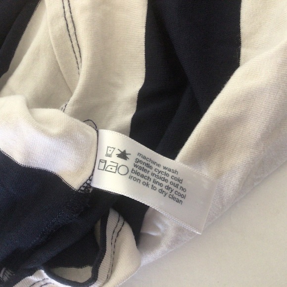 THREE DOTS NAUTICAL STRIPE WOMENS BOAT NECK THREE QUARTER SLEEVE TEE SHIRT XS - Picture 5 of 13